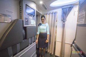 SilkAir Flight Attendant onboard B737 MAX 8 9V-MBA on 4 October 2017