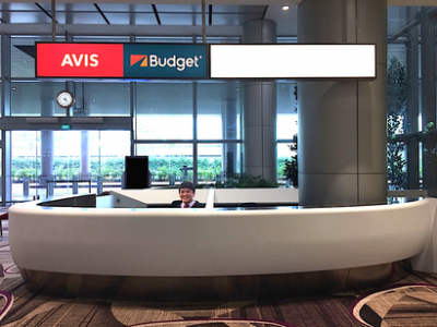 Avis and Budget Service Counter at Changi Airport T4