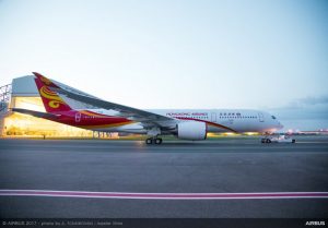 Hong Kong Airlines A350-900 MSN124 rolls out of paintshop (Airbus photo)