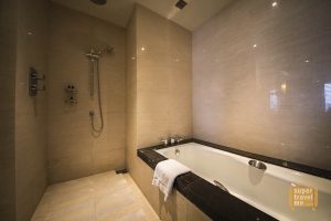Separate Shower and Bathtub at the Fairmont Jakarta Fairmont Room