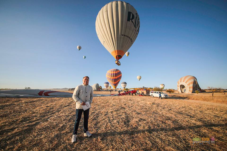Filip Boyen after hot air balloon flight in Cappadocia