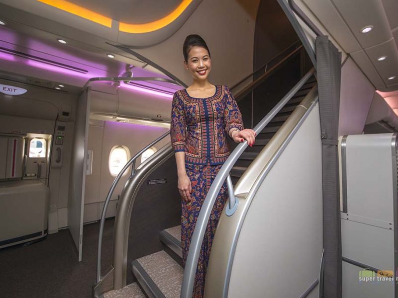 The new Singapore Airlines A380 suites are located on the front upper deck