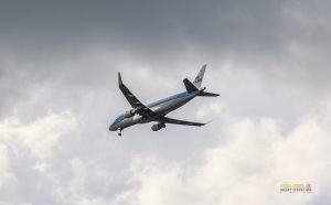 KLM landing in Frankfurt Airport 23 April 2018 8970