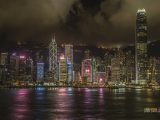 Night Hong Kong Island Skyline
