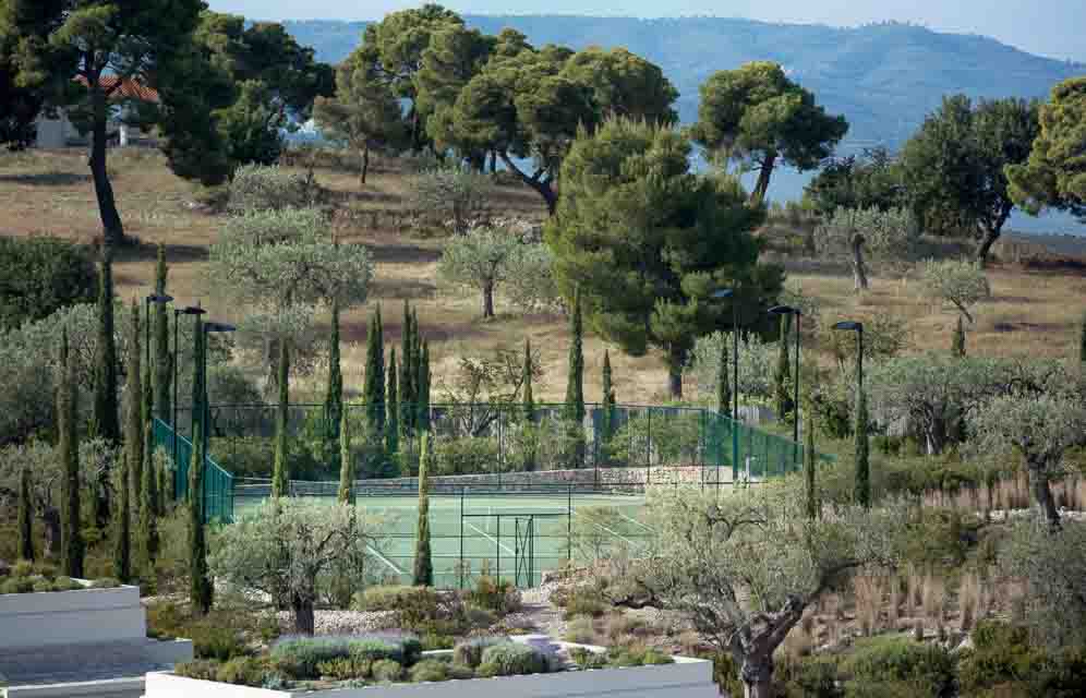 Amanzoe Greece Tennis court (Aman photo)