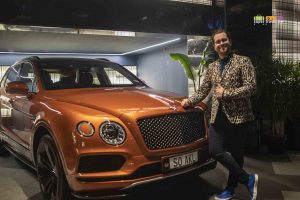 WORLD's Benny Castles posing with the SO/ Auckland's Bentley
