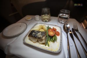 Singapore Airlines Book the Cook -Seared Black Cod Fillet 'à la Niçoise' designed by Suzanne Goin