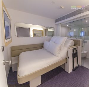 Premium Queen cabin at YOTELAIR at Jewel Changi Airport Singapore