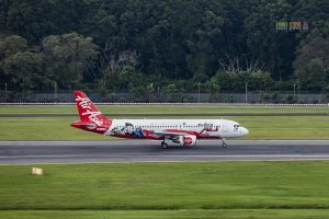 AirAsia Aircraft at Changi Airport