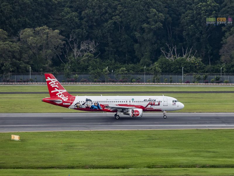 AirAsia Aircraft at Changi Airport