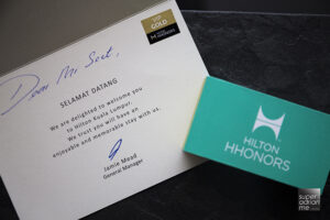 Hilton-Kuala-Lumpur-Welcome-Note-and-Gift-for-HHonors-Gold-members-2