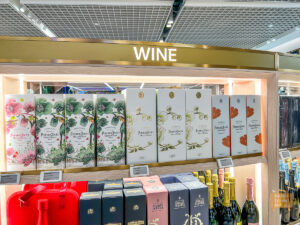 Wines at level 2 Duplex of Lotte Duty Free Changi Airport Terminal 3