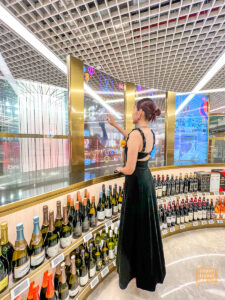 Interactive Wine Sommelier on level 2 of Lotte Duty Free Changi Airport Terminal 3 duplex
