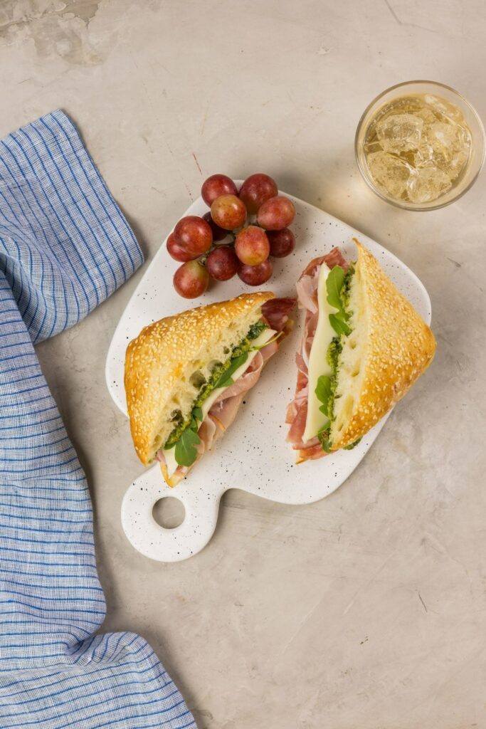 The West Coast Muffuletta sandwich. (Alaska Airlines photo)